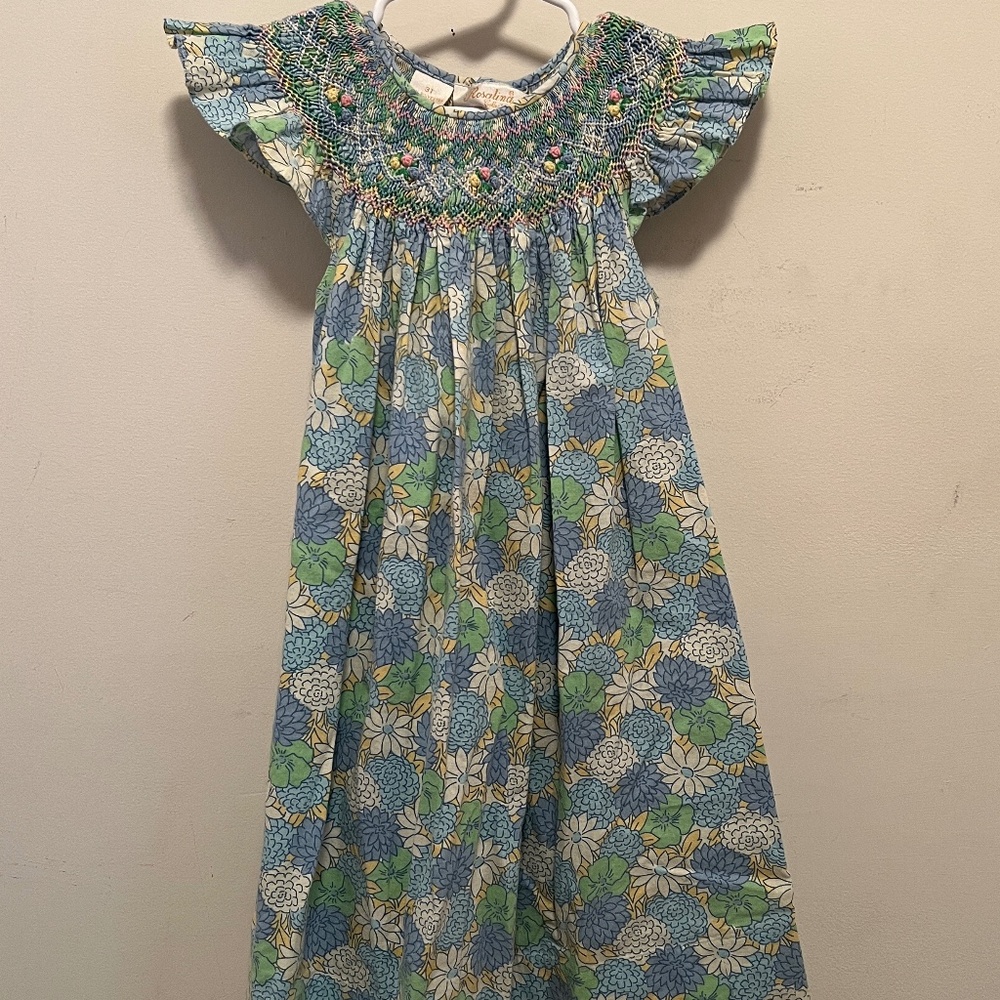 Rosalina brand girls floral smocked dress size 3T